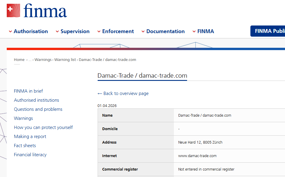 FINMA warning list